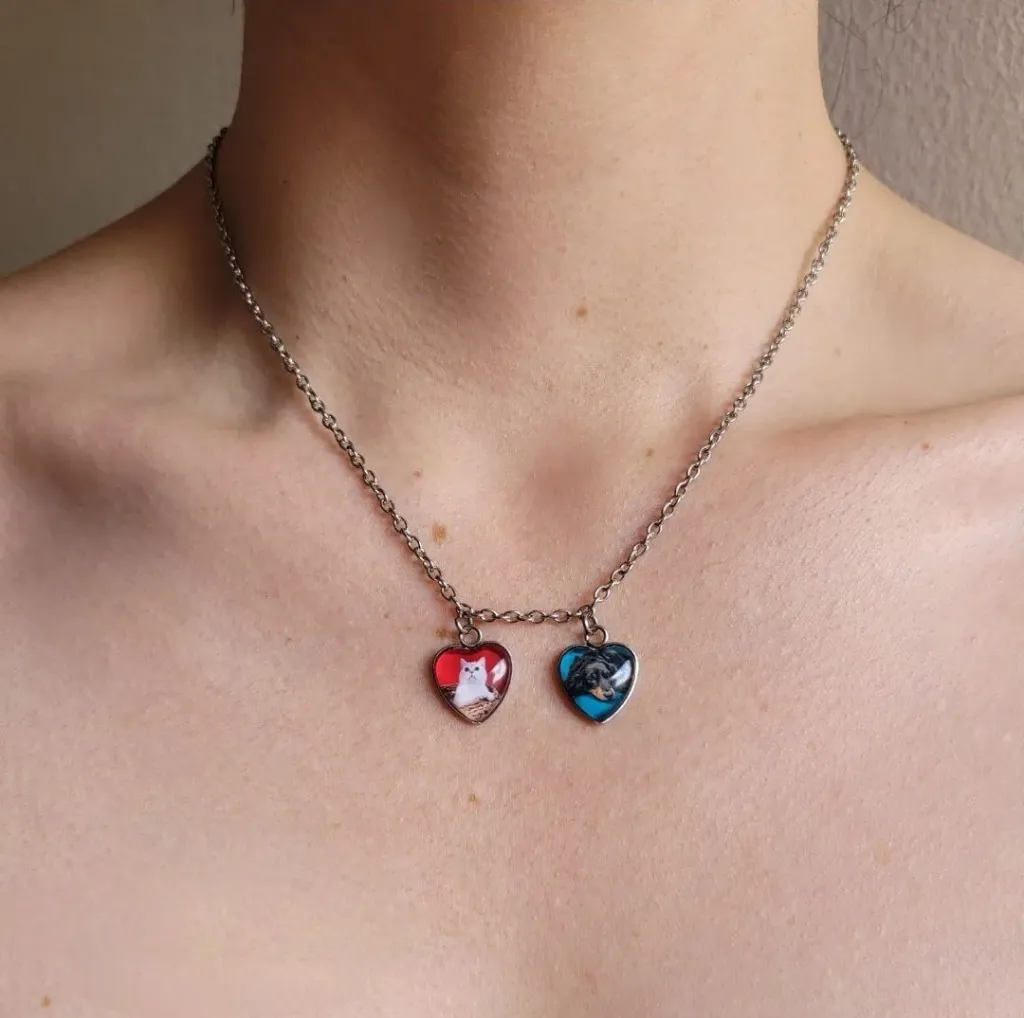 Collar CUPIDO en cadena 2 dijes