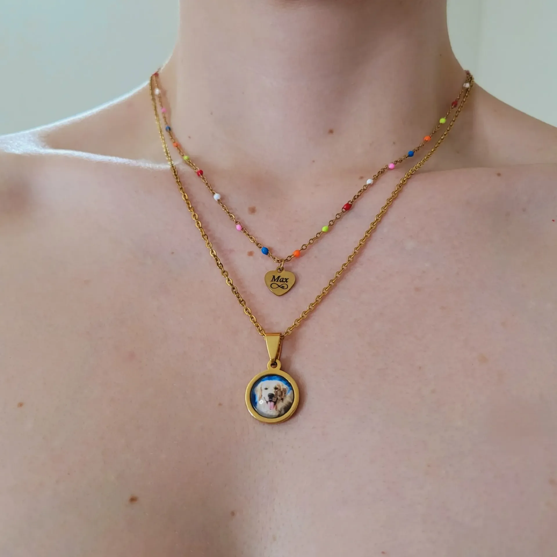 Collar SUSPIRO DORADO circular