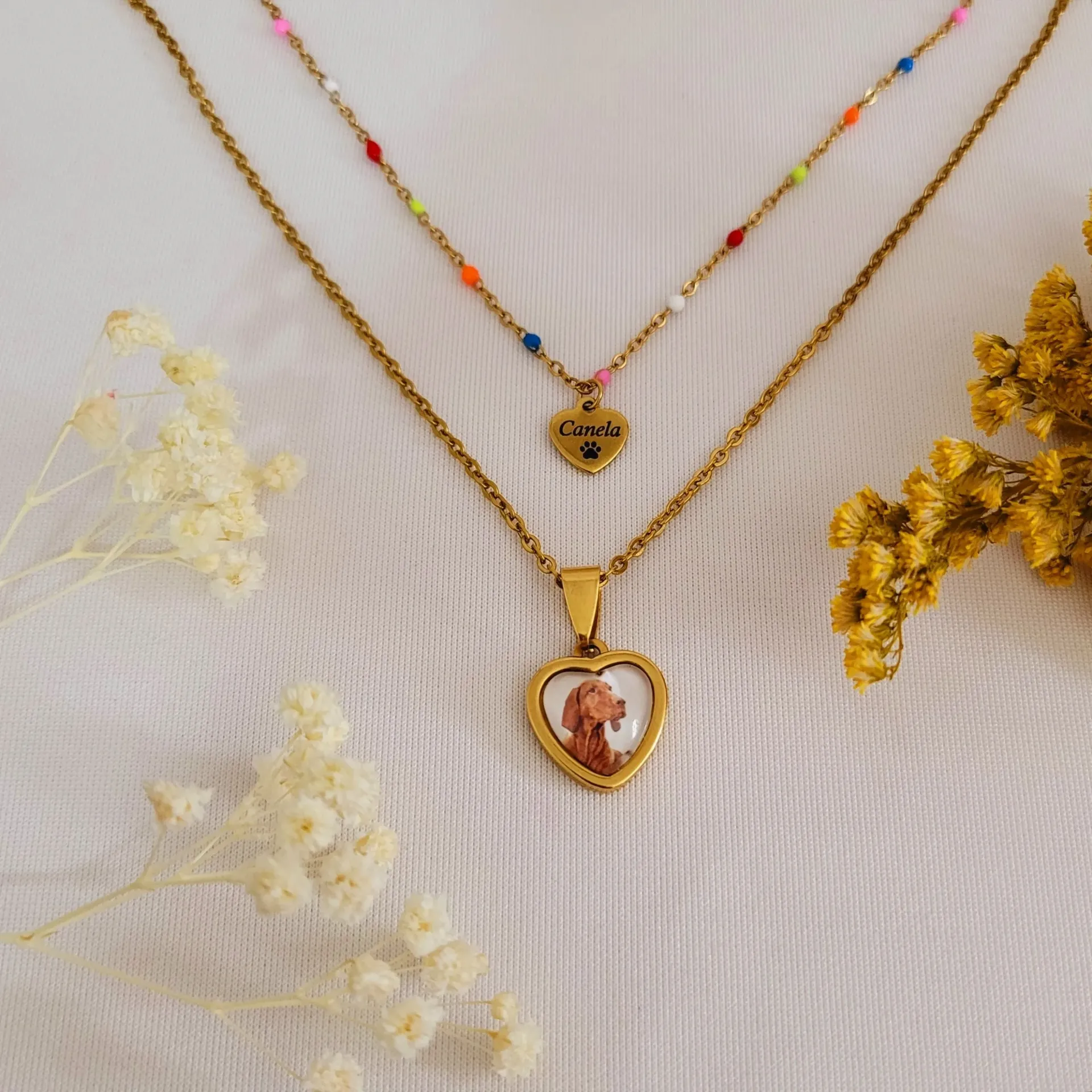 Collar SUSPIRO DORADO corazón